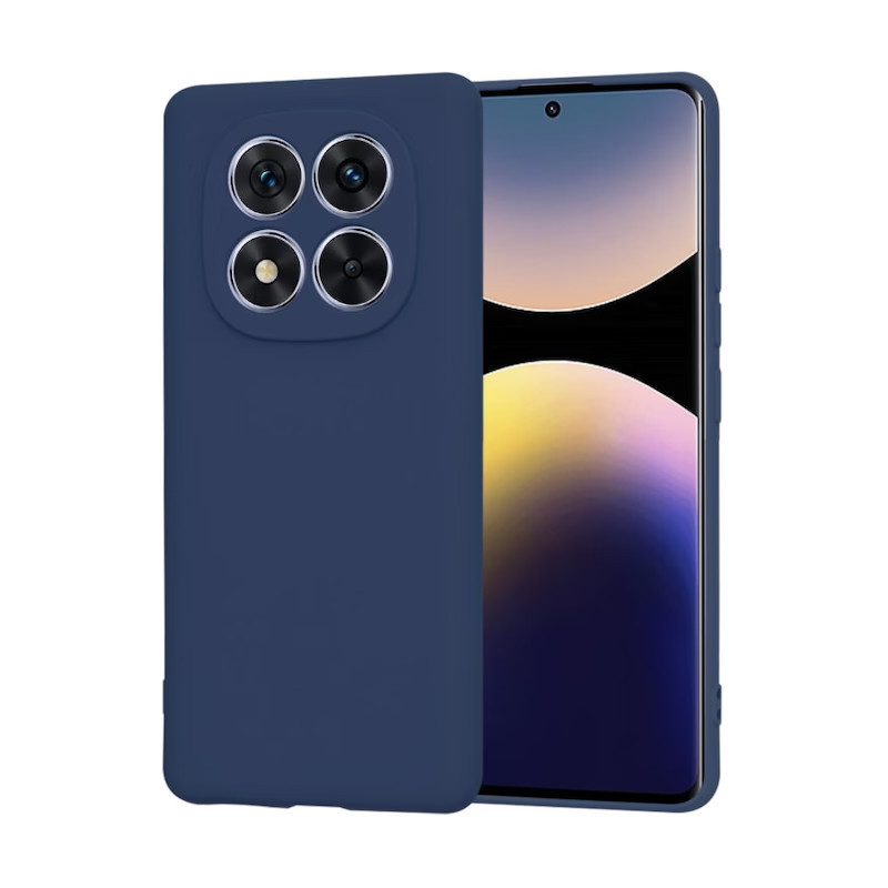 Xiaomi Redmi Note 14 Pro Plus Silikonbeskyttelsesdeksel – Mørk Blå (Myk Innside)
