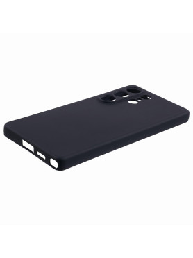 Samsung S25 Ultra Silikonbeskyttelsesdeksel – Svart (Myk Innside)