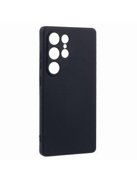Samsung S25 Ultra Silikonbeskyttelsesdeksel – Svart (Myk Innside)