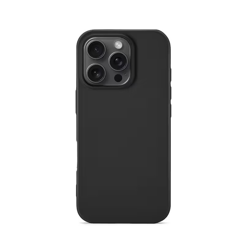 iPhone 16 Pro Max Silikondeksel – Svart (Myk Innside)