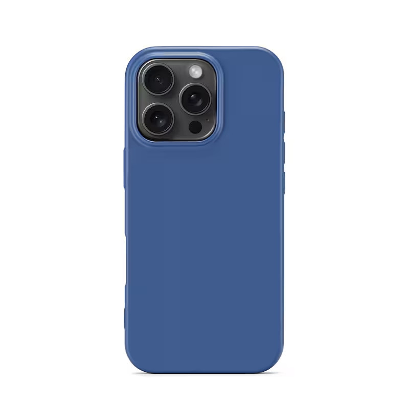 iPhone 16 Pro Max Silikondeksel – Mørk Blå (Myk Innside)
