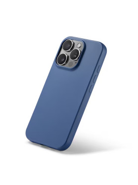 iPhone 16 Pro Max Silicone Protective Case – Dark Blue (Soft Inside)