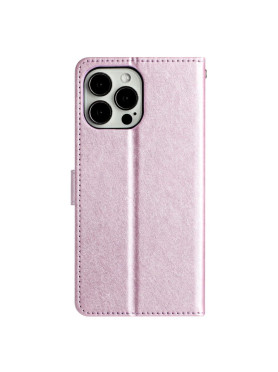 Flipdeksel med Kortholder og Stativ for iPhone 16 Pro Max – Roségull