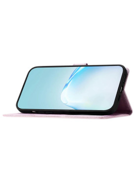 Flipdeksel med Kortholder og Stativ for iPhone 16 Pro Max – Roségull
