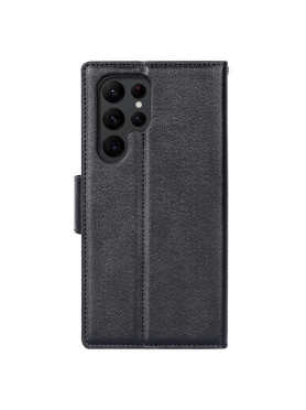 Flipdeksel med Kortholder og Stativ for Samsung S25 Ultra – Svart