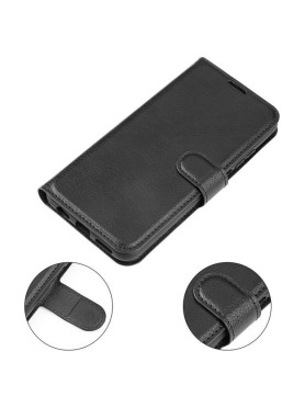 Flipdeksel med Kortholder og Stativ for Samsung S25 Ultra – Svart