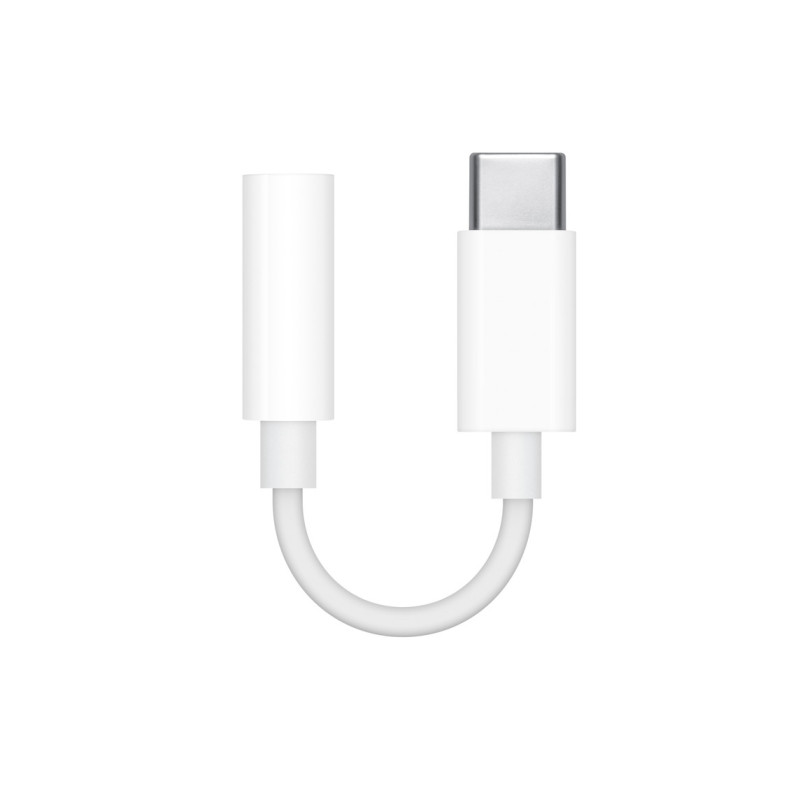 Apple USB-C til 3,5 mm Lydkontakt-adapter – Hvit