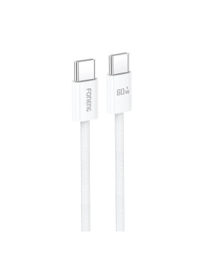 FONENG X110 USB-C til USB-C Hurtigladerkabel – 60W, 1,2m, Hvit