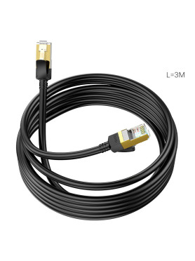 HOCO US02 CAT6 Gigabit Ethernet-kabel – 3M Ren Kobber, Støybeskyttelse
